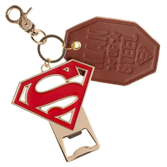 Superman Bottle Opener & Leather Key Ring