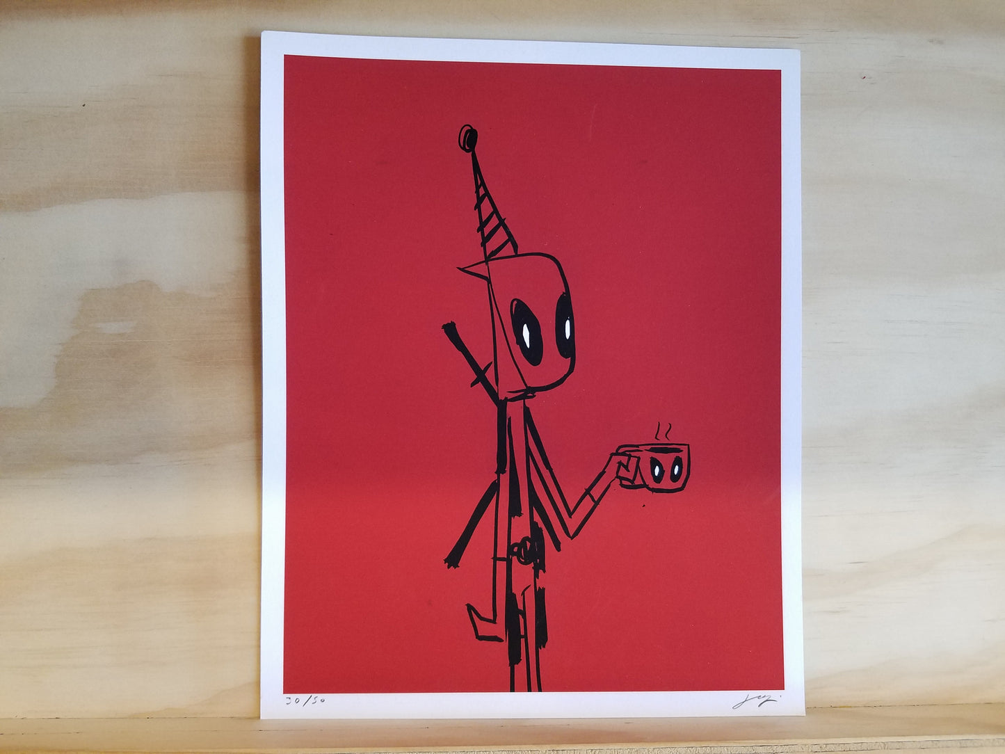 Deadpool Perky Nerd Exclusive Giclee Print by Justin Harder