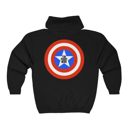 The Patriotic Nerd Unisex Heavy Blend™ Full Zip Hooded Sweatshirt