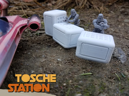Toshe Station : Star Wars Legion Scatter Terrain : 3 Rectangle Crates